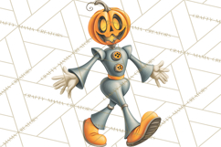 Retro Sci Fi Halloween Clipart PNG Vintage Spooky Art Product Image 5