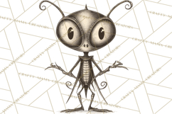 Retro Sci Fi Halloween Clipart PNG Vintage Spooky Art Product Image 4