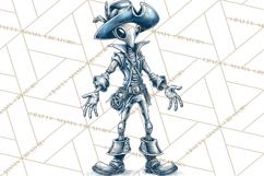 Retro Sci Fi Halloween Clipart PNG Vintage Spooky Art Product Image 2