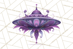 Retro Sci Fi Halloween Clipart PNG Vintage Spooky Art Product Image 5