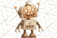 Retro Sci Fi Halloween Clipart PNG Vintage Spooky Art Product Image 4