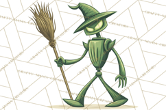 Retro Sci Fi Halloween Clipart PNG Vintage Spooky Art Product Image 2
