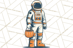 Retro Sci Fi Halloween Clipart PNG Vintage Spooky Art Product Image 4