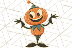Retro Sci Fi Halloween Clipart PNG Vintage Spooky Art Product Image 2