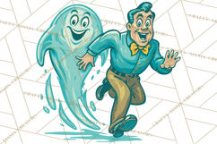 Retro Sci Fi Halloween Clipart PNG Vintage Spooky Art Product Image 5