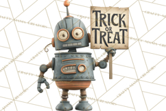 Retro Sci Fi Halloween Clipart PNG Vintage Spooky Art Product Image 3