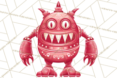 Retro Sci Fi Halloween Clipart PNG Vintage Spooky Art Product Image 5