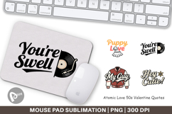 Atomic Love 50s Valentine Mouse Pad Product Image 1