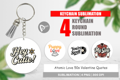 Atomic Love 50s Valentine Keychain Product Image 1