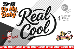 Atomic Love 50s Valentine Clipart Product Image 1