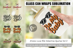 Atomic Love 50s Valentine Glass Can Product Image 1