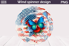 Patriotic Wind Spinner | 4th Of July Butterfly Wind Spinner Product Image 1
