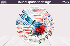 Patriotic Wind Spinner | 4th Of July Dragonfly Wind Spinner Product Image 1