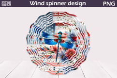 Patriotic Wind Spinner | 4th Of July Dragonfly Wind Spinner Product Image 1