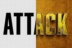 Attack 3D editable text effect Product Image 2