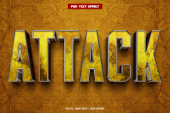 Attack 3D editable text effect Product Image 1