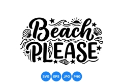 Playful Beach Typography Graphic For Summer Designs Product Image 1