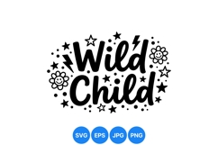 Wild Child Playful SVG Graphic Design File Product Image 1