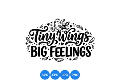 Hand Drawn Bird Quote Clipart Design Product Image 1