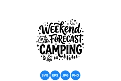 Hand Drawn Weekend Camping Outdoor Adventure Design Product Image 1