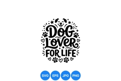 Dog Lover Life Typography SVG Design Illustration Product Image 1