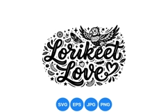 Hand Drawn Lorikeet Bird Vector Clipart Design Product Image 1