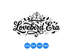 Romantic Lovebird SVG Clipart For Wedding Crafts Product Image 1
