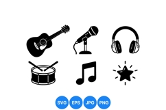 Vector Musical Instrument Icon Clipart Product Image 1