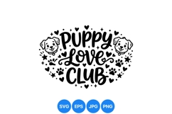 Hand Drawn Puppy Love Clipart For Crafting Product Image 1