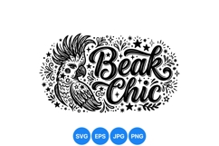 Hand Drawn Cockatoo Bird Line Art Illustration Product Image 1