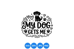 Funny My Dog Paw Print SVG Design Clipart Product Image 1