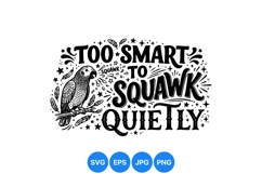 Hand Drawn Parrot Typography Quote Illustration Product Image 1