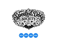 Whimsical Spoiled Dog SVG Clipart Design Art Product Image 1