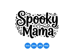 Spooky Mama Halloween Phrase Clipart Design Product Image 1