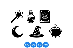 Witchcraft Magical Clipart Design for Halloween Product Image 1