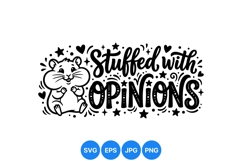 Cute Hamster With Opinion Phrase SVG Illustration Product Image 1