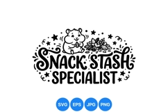 Cute Hamster Snack Illustration For Crafts Product Image 1