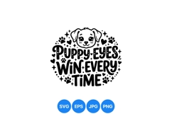 Adorable Puppy Eyes Cute Dog SVG Design Product Image 1