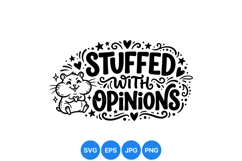 Funny Stuffed Hamster Opinion SVG Clipart Product Image 1