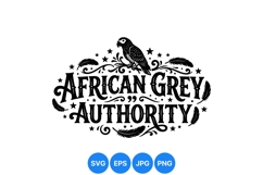 Detailed African Grey Parrot Vector Illustration Design Product Image 1