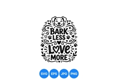 Cute Dog Quote Clipart With Paw Prints Design Product Image 1