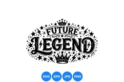 Retro Future Legend Typography Vector Design For Prints Product Image 1