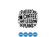 Hand Lettered Coffee And Lesson Plans Clipart Product Image 1