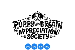 Hand Drawn Puppy Breath Appreciation Quote Design Product Image 1