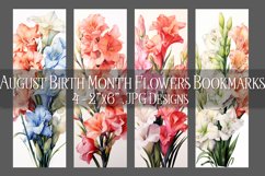 Floral Bookmark, August Bookmark, Gladiolus Flowers Bookmark Product Image 1