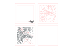 Augusta Layered City Map SVG | 4 Layer Laser Cut SV Product Image 2