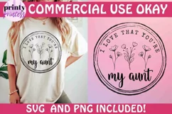 Aunt Svg, Floral Aunt SVG and PNG Product Image 2