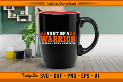 Aunt Of A Warrior Leukemia Cancer Awareness SVG Product Image 3