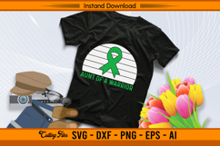 Aunt Of A Warrior Liver Cancer Awareness Ribbon SVG Product Image 2