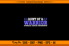Aunt of a Warrior Stomach Cancer Awareness SVG Product Image 1